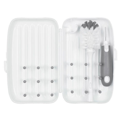 OXO TOT On the Go Drying Rack with Bottle Brush (Gray)