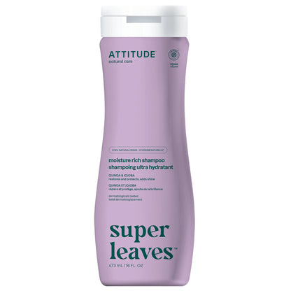 Attitude Super Leaves Moisture Rich Shampoo, Quinoa and Jojoba 473ml