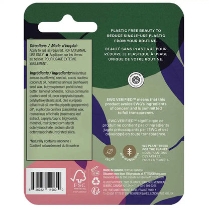 Attitude Leaves Bar Lip Balm Mint 8.5g