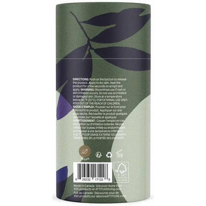 Attitude Super Leaves Plastic Free Deodorant, Herbal Musk 85g