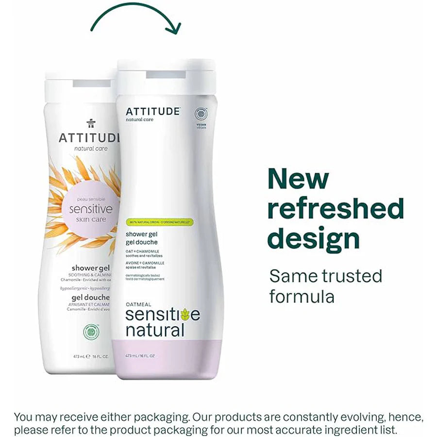 Attitude Sensitive Skin Natural Shower Gel, Chamomille 473ml