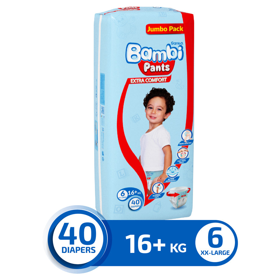 Bambi Pants Jumbo Pack Size 6 XXL +16 kg - 40's