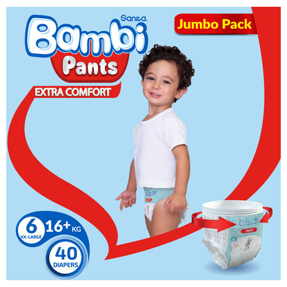 Bambi Pants Jumbo Pack Size 6 XXL +16 kg - 40's