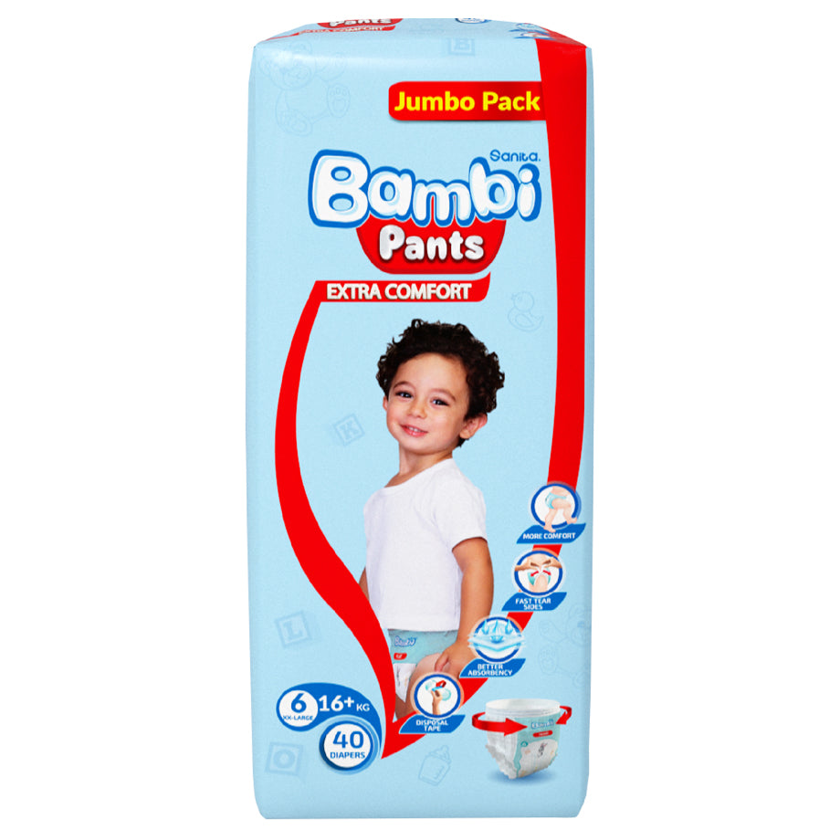 Bambi Pants Jumbo Pack Size 6 XXL +16 kg - 40's