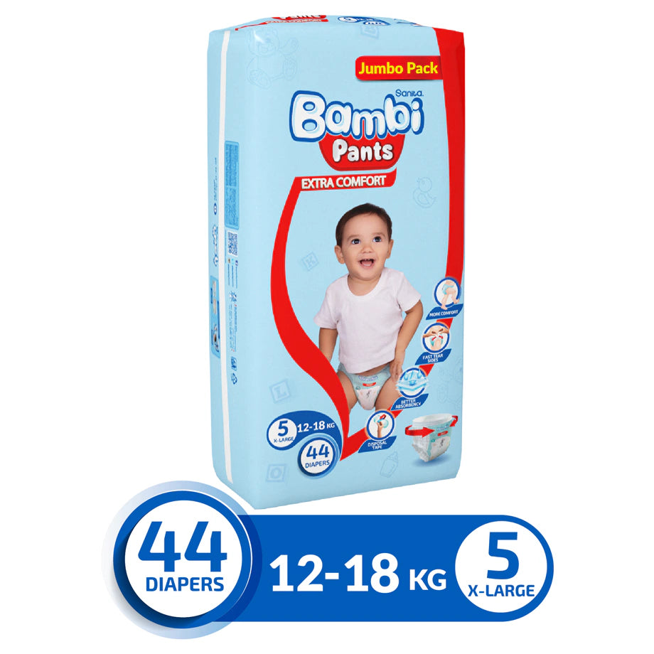 Bambi Pants Jumbo Pack Size 5 XL 12-18 kg - 44's