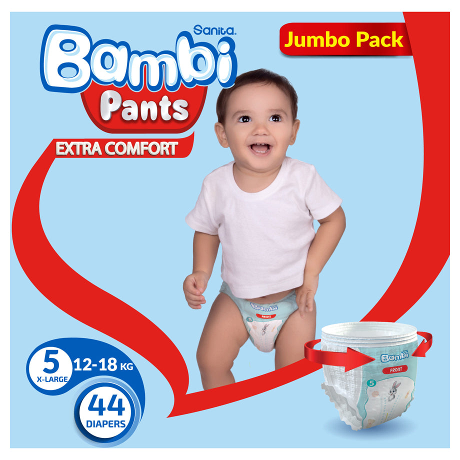 Bambi Pants Jumbo Pack Size 5 XL 12-18 kg - 44's
