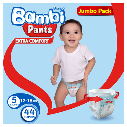 Bambi Pants Jumbo Pack Size 5 XL 12-18 kg - 44's