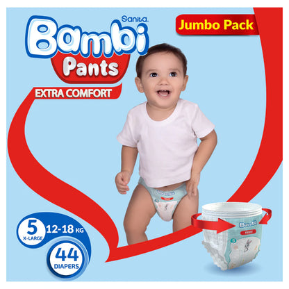 Bambi Pants Jumbo Pack Size 5 XL 12-18 kg - 44's