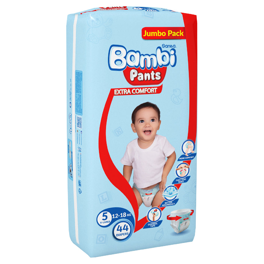 Bambi Pants Jumbo Pack Size 5 XL 12-18 kg - 44's