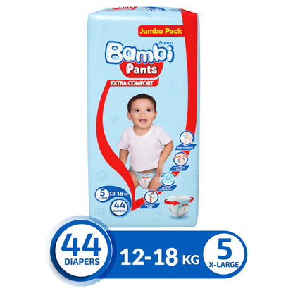 Bambi Pants Jumbo Pack Size 5 XL 12-18 kg - 44's