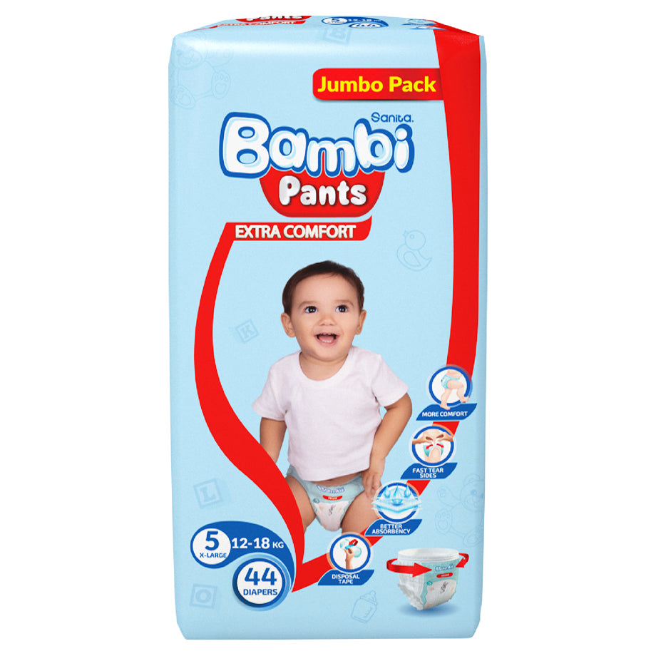 Bambi Pants Jumbo Pack Size 5 XL 12-18 kg - 44's