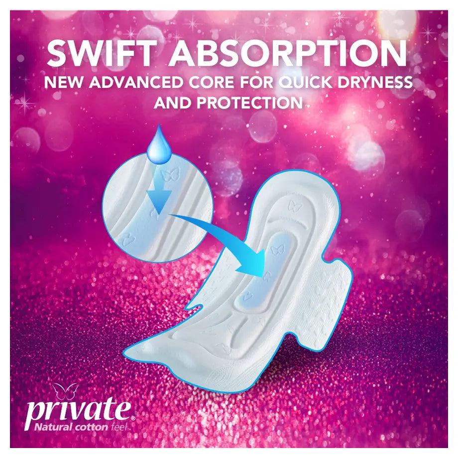 Private Maxi Pocket Night Sanitary Pads (48 pcs)