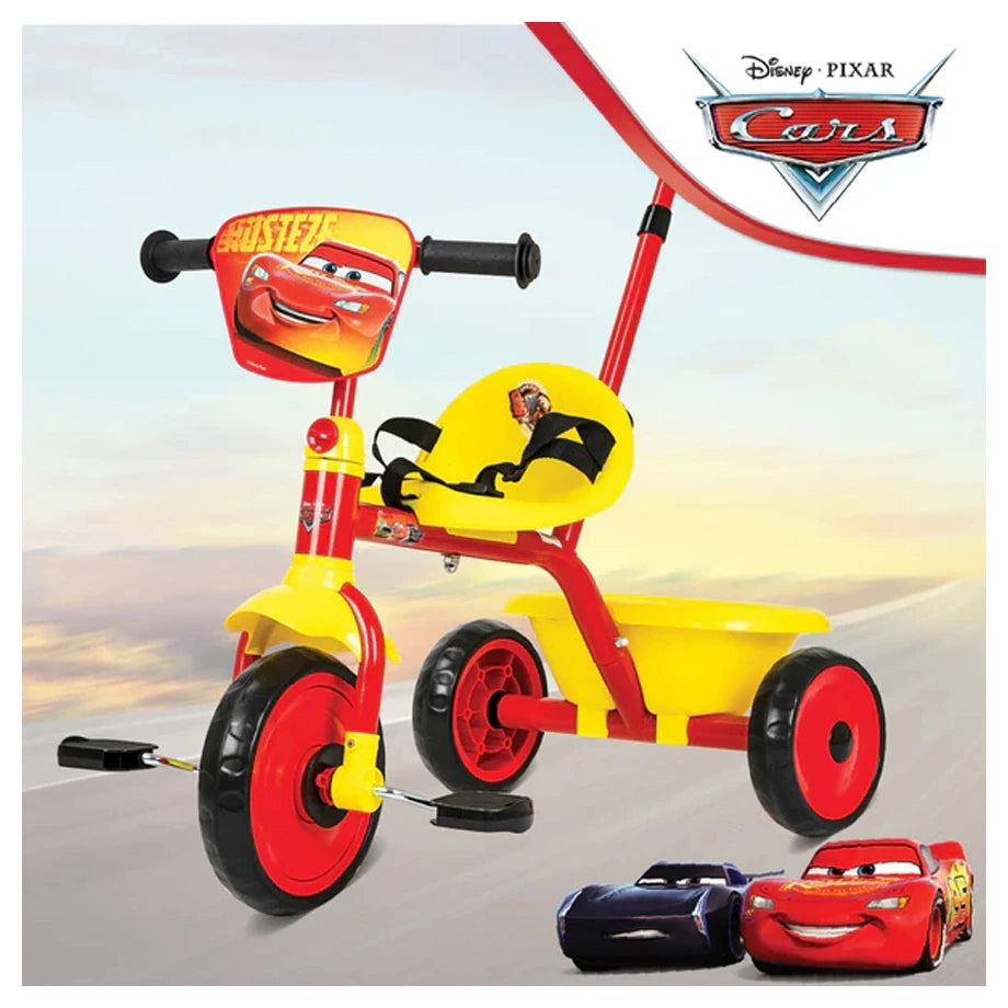 Spartan Disney Cars Children's Tricycle with Push Bar