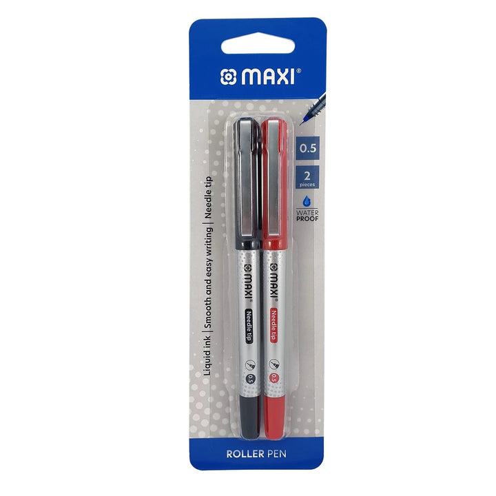 Maxi - Needle Tip Roller Pen 0.5mm Pack of 2