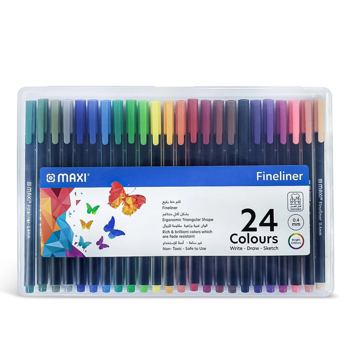 Maxi - Fineliner Triangular 0.4mm Pack of 24