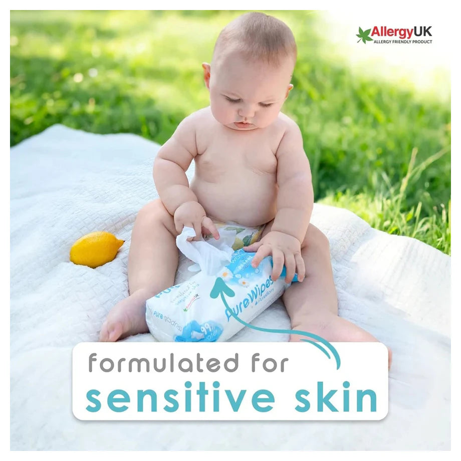 Pureborn Baby Wipes Infused with Organic Chamomile (720 Wipes)