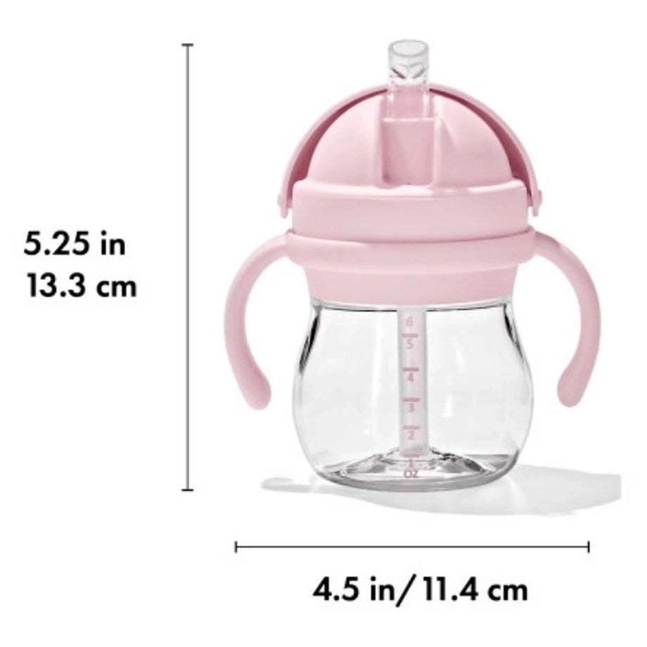 OXO TOT Transitions Straw Cup with Removable Handles 6 Oz (Blossom)