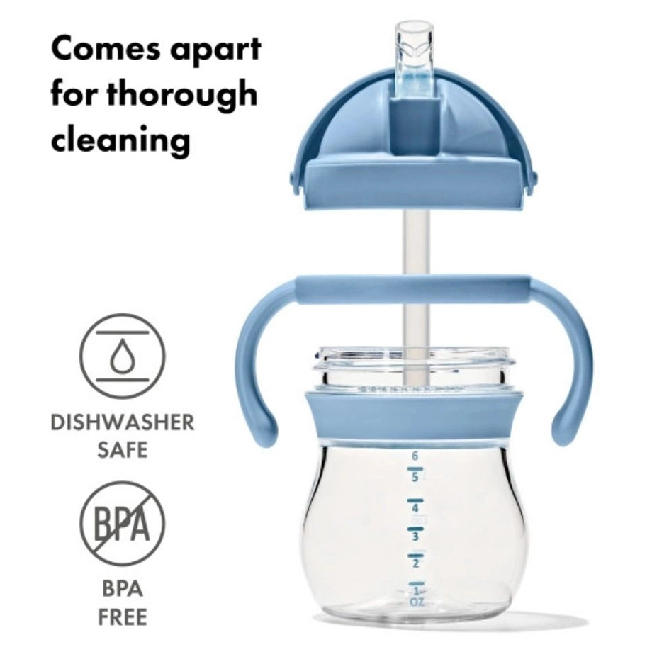 OXO TOT Transitions Straw Cup with Removable Handles 6 Oz (Dusk)