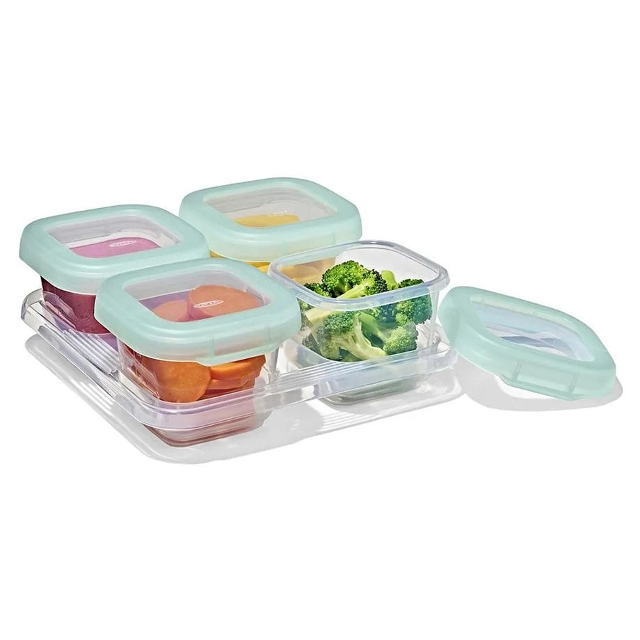 OXO TOT Baby Blocks Food Storage Containers 6 Oz (Opal)