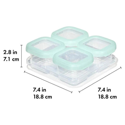 OXO TOT Baby Blocks Food Storage Containers 6 Oz (Opal)