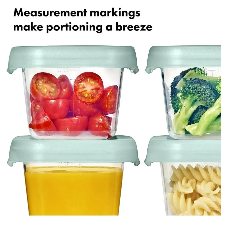 OXO TOT Baby Blocks Food Storage Containers 6 Oz (Opal)