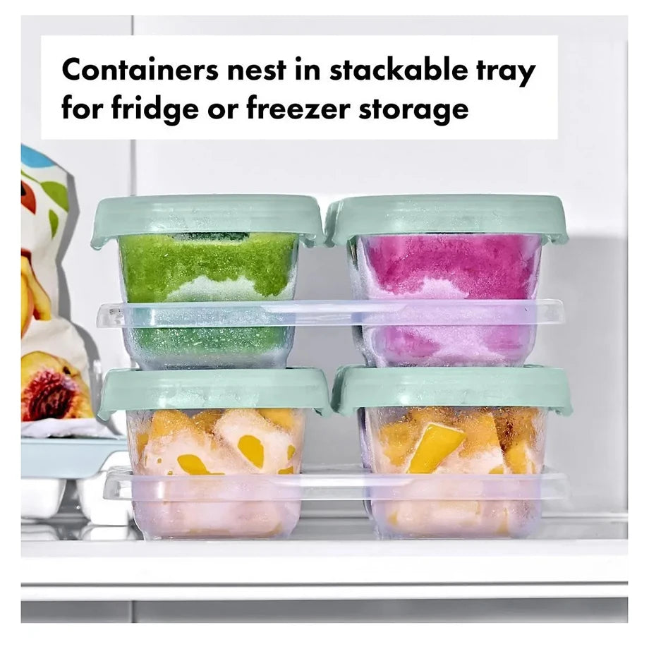 OXO TOT Baby Blocks Food Storage Containers 6 Oz (Opal)