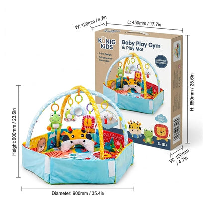 Oobidoo 2-in-1 Baby Play Gym & Tummy Time Mat (0M+)