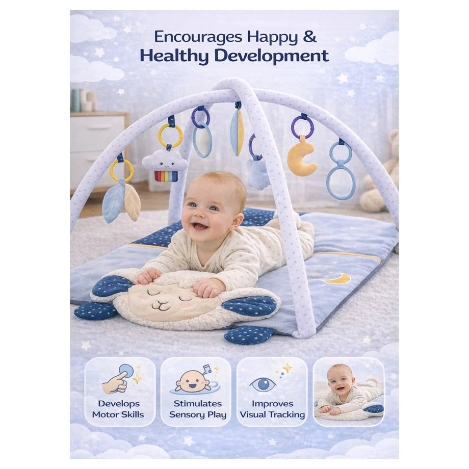 Oobidoo Baby Play Gym Mat with Hanging Toys & Mirror