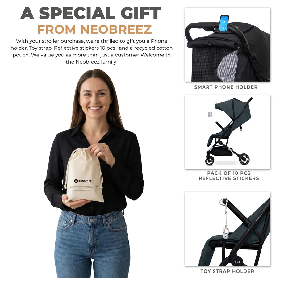 Neobreez Litex Ultra-Lightweight Cabin Travel Stroller (Grey)