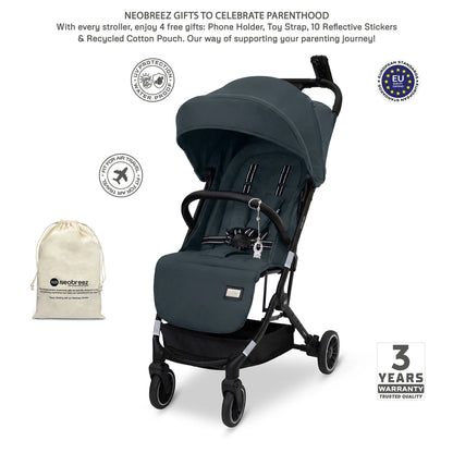 Neobreez Litex Ultra-Lightweight Cabin Travel Stroller (Grey)