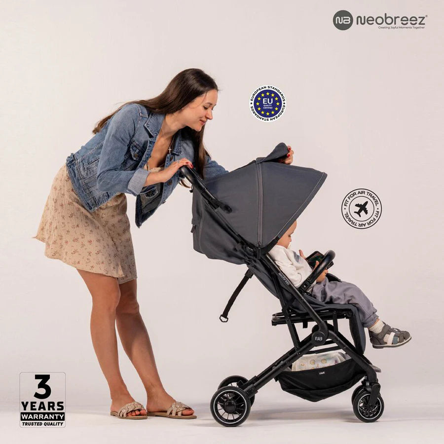 عربة أطفال Neobreez Litex Compact للسفر بحجم المقصورة عربة أطفال Neobreez Litex Compact للسفر بحجم المقصورة