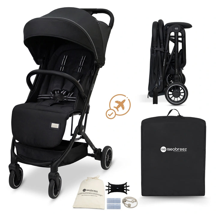 Neobreez LITEX Ultra-Lightweight Cabin Size Travel Stroller (Black