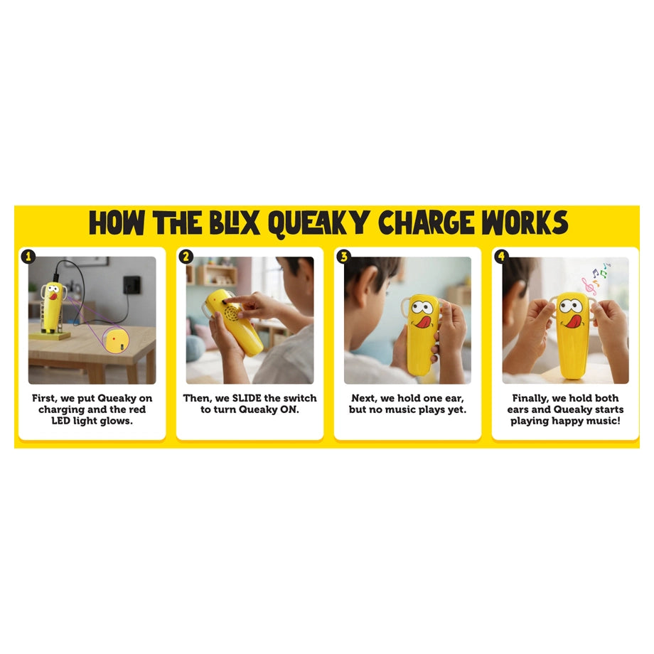 BLIX Queaky Ride-On Scooter (Yellow)