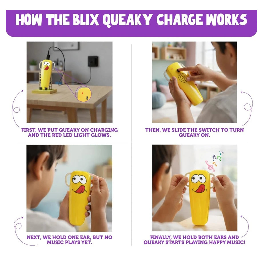 BLIX Queaky Ride-On Scooter (Yellow)