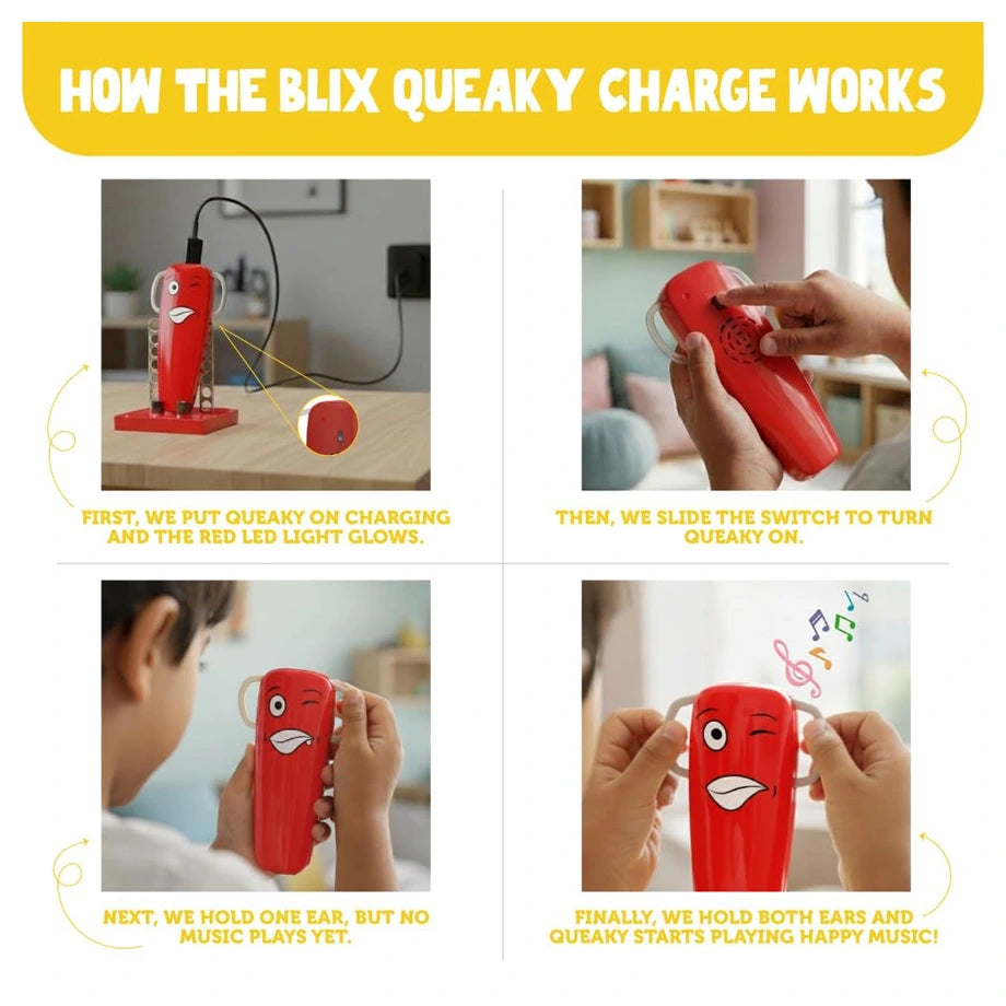 BLIX Queaky Ride-On Scooter (Red)