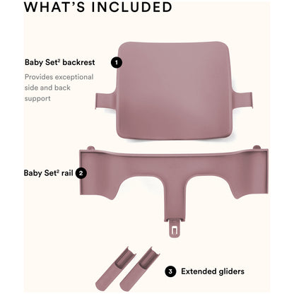 Stokke Tripp Trapp Chair + Baby & Newborn Set Heather Mauve
