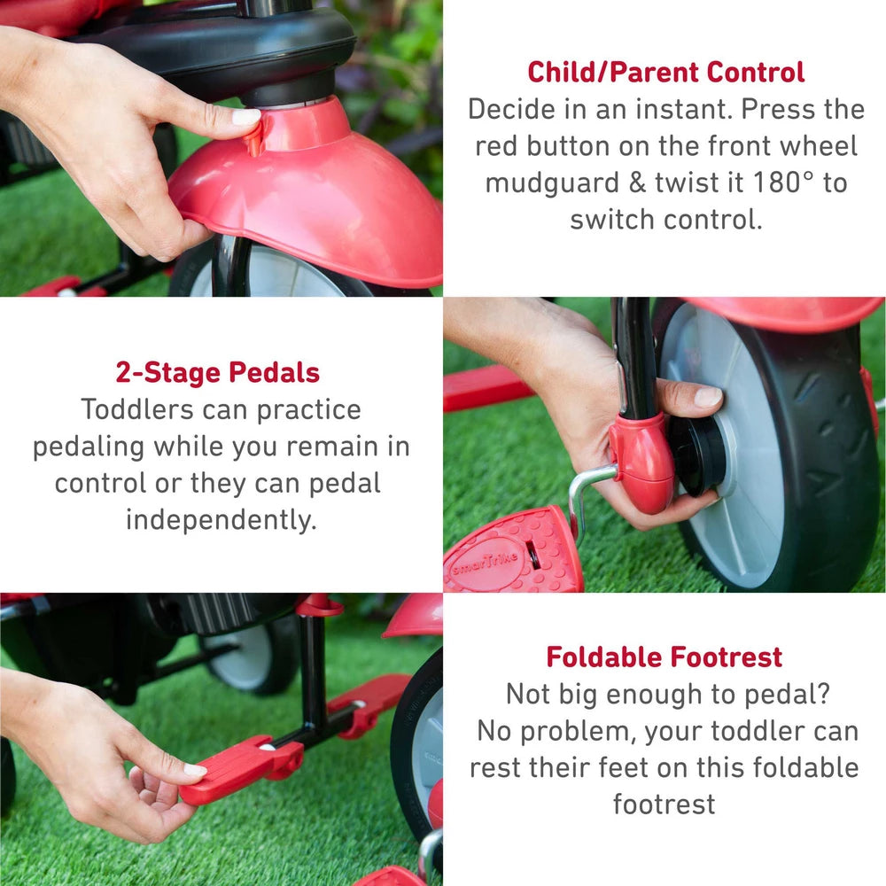 دراجة ثلاثية العجلات SmarTrike Swing DLX للأطفال (حمراء) دراجة ثلاثية العجلات SmarTrike Swing DLX للأطفال (حمراء)