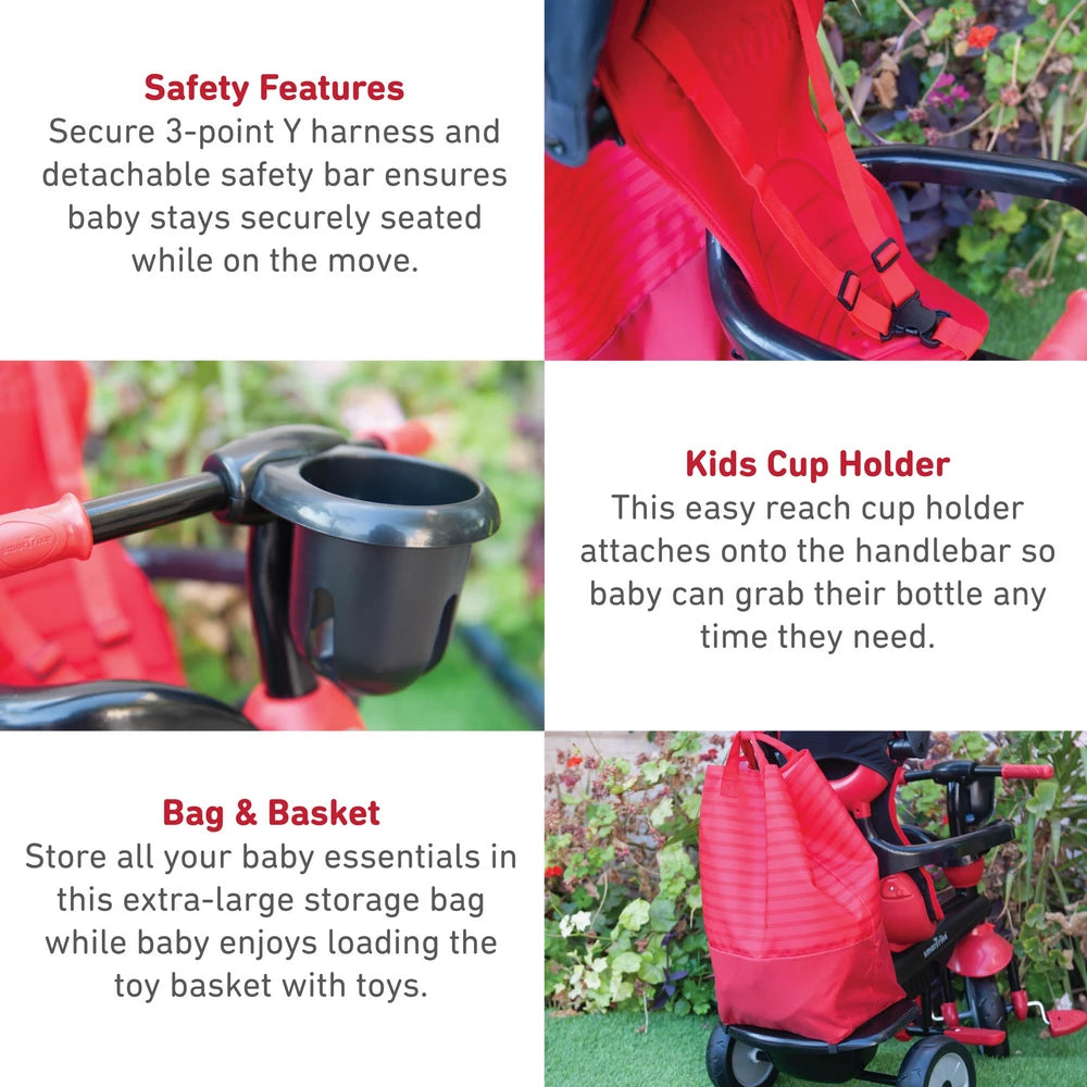دراجة ثلاثية العجلات SmarTrike Swing DLX للأطفال (حمراء) دراجة ثلاثية العجلات SmarTrike Swing DLX للأطفال (حمراء)