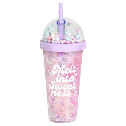 Marshmallow Clear Plastic Tumbler Double