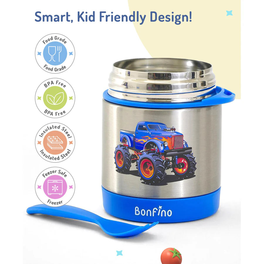 Bonfino Monster Truck Theme Food Jar (Blue) Bonfino Monster Truck Theme Food Jar (Blue)