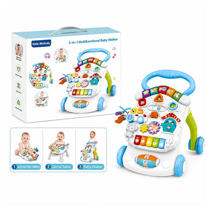 Oobidoo 3-in-1 Baby Walker with Musical Activity Panel (9M+)