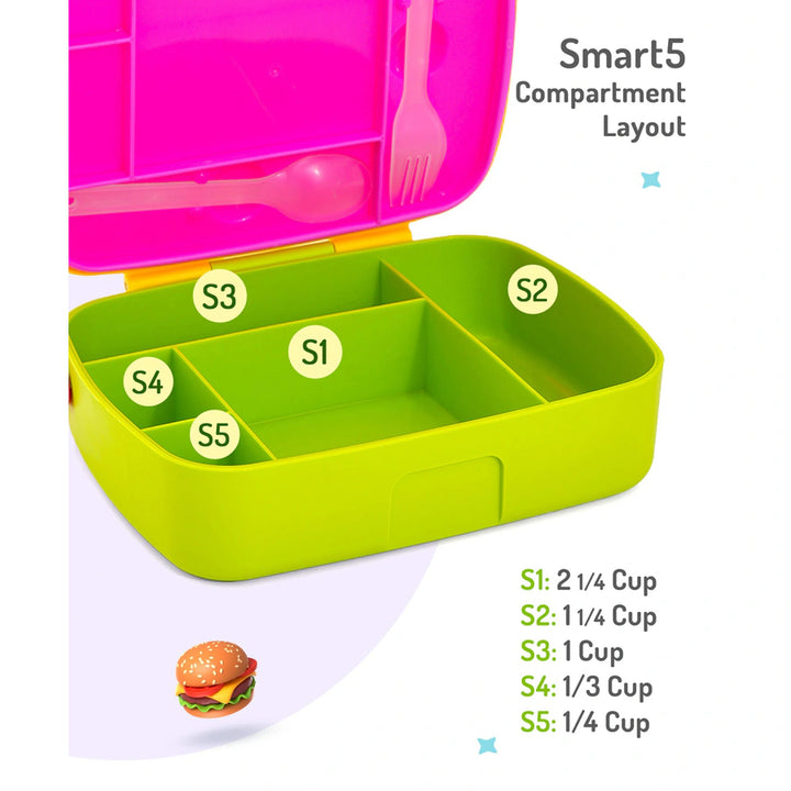 Bonfino Lunch Box with Bottle and Lunch Bag 3pcs (Yellow and Green)