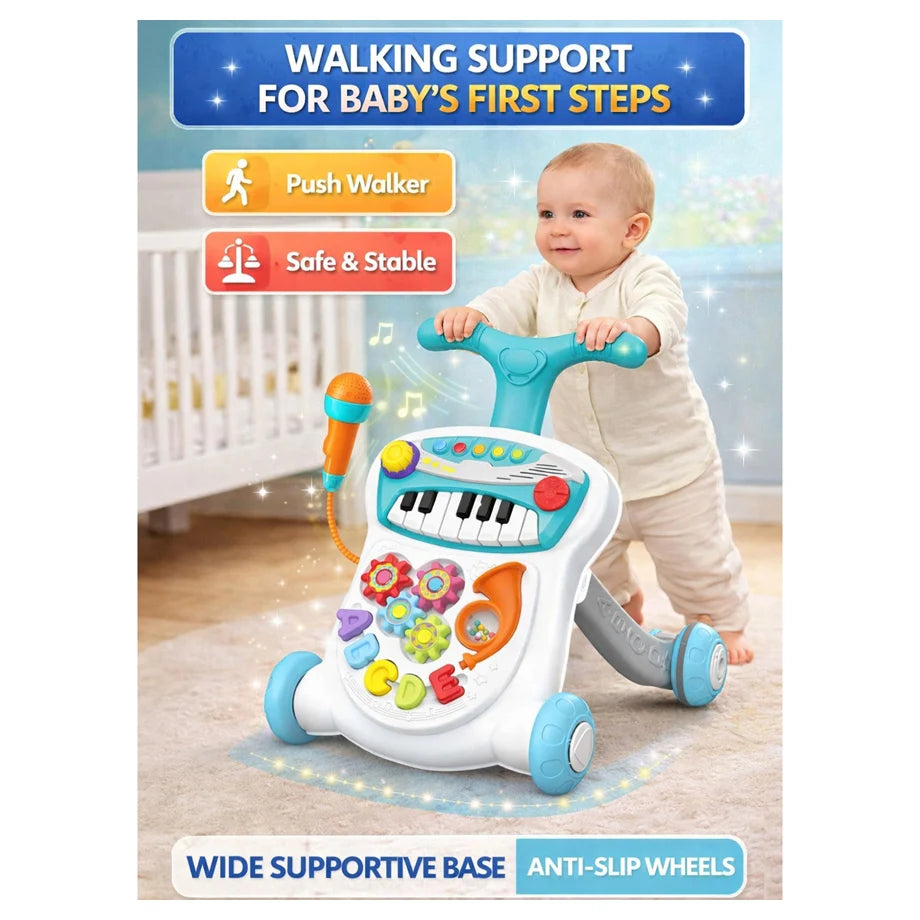 Oobidoo 2-in-1 Piano Baby Walker with Activity Panel