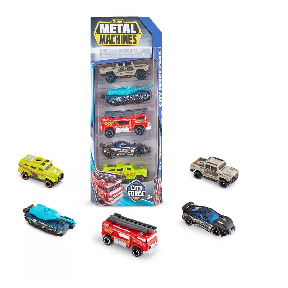 Zuru Metal Machines Cars Series 2 Multi Pack (5 Pk) City Force Pack