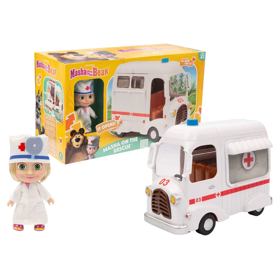 Masha and the Bear Ambulance with 12 cm Doll & Accessories