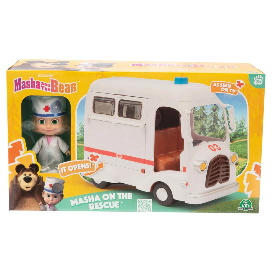 Masha and the Bear Ambulance with 12 cm Doll & Accessories