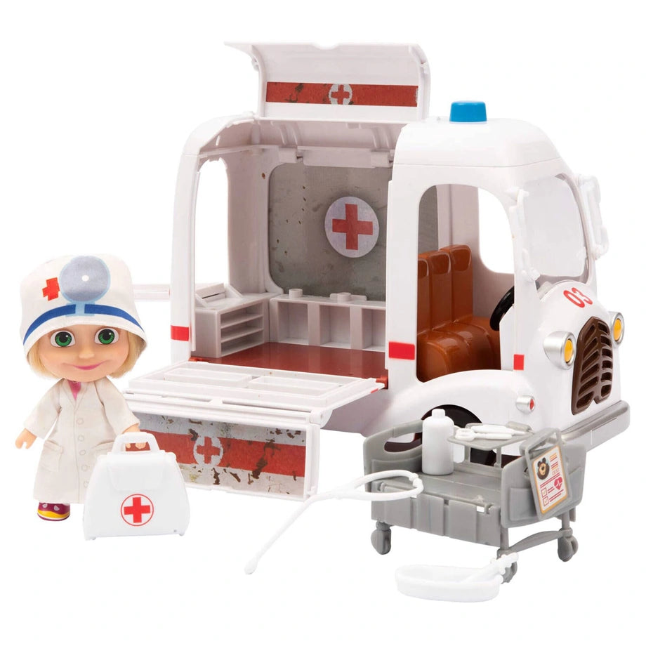 Masha and the Bear Ambulance with 12 cm Doll & Accessories