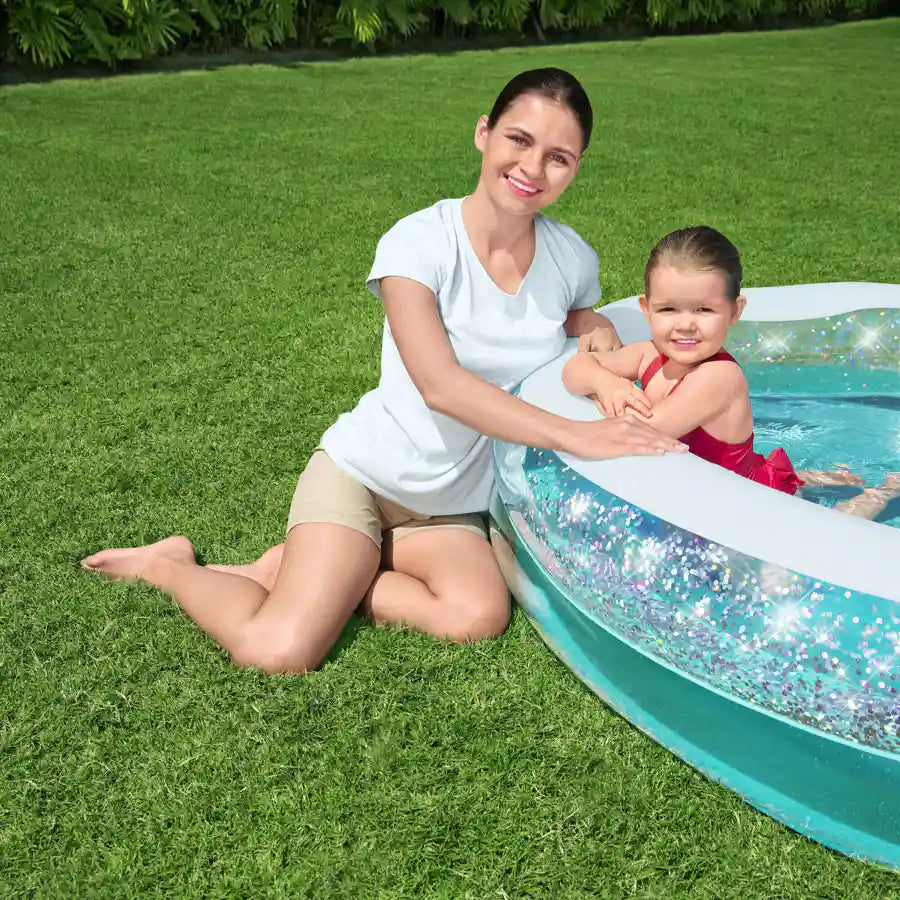 Bestway Sparkle Shell Kiddie Pool (59 Inch x 50 Inch x 17 Inch/1.50m x 1.27m x 43cm)