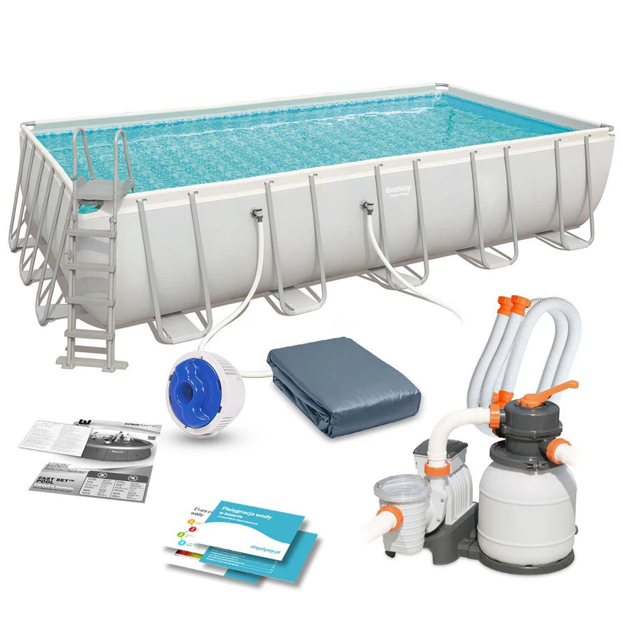 Bestway Rectangular Pool Set (21' x 9' x 52 Bestway Rectangular Pool Set (21' x 9' x 52