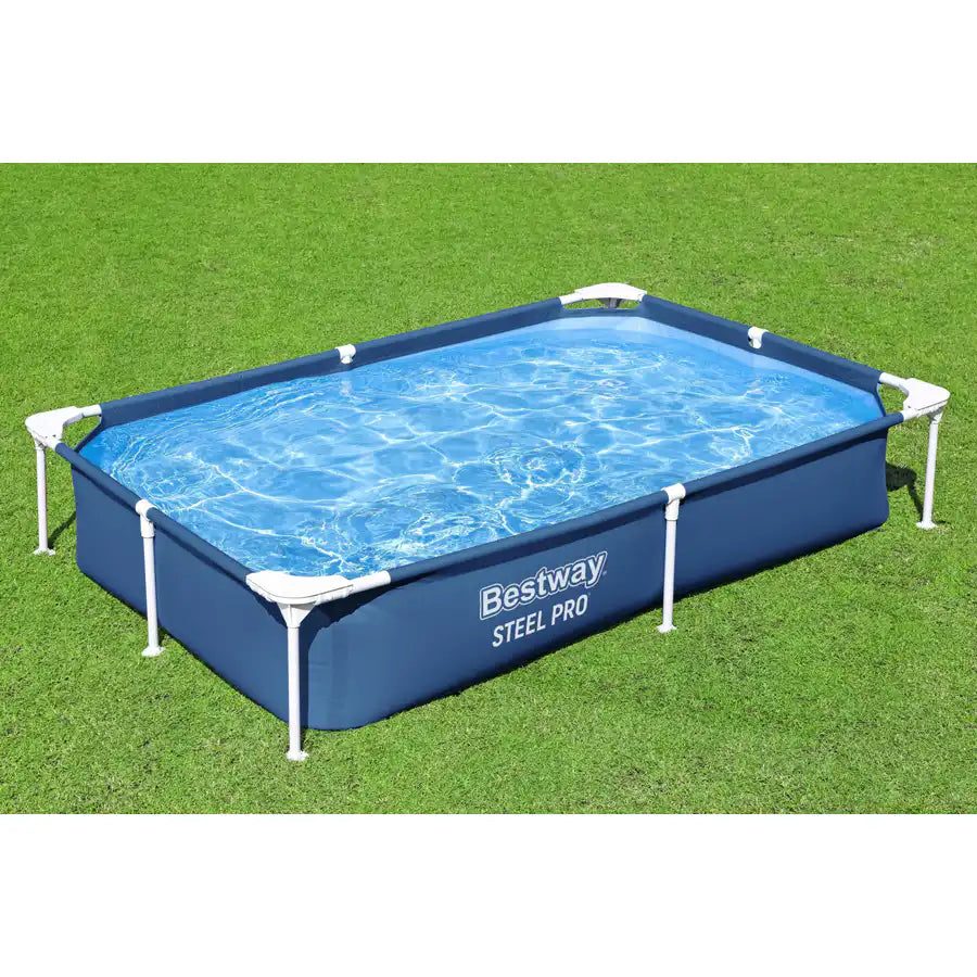 Bestway Steel Pro Pool (7'3 Inch x 59 Inch x 17 Inch/2.21m x 1.50m x 43cm)